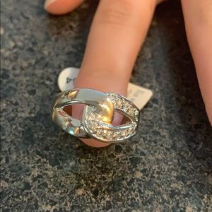 Lia Sophia Silver Ring Sz 10